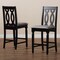 Baxton Studio Darcie Grey Upholstered Espresso Finished 2-Piece Counter Stool Set 158-9775 - alternate 6